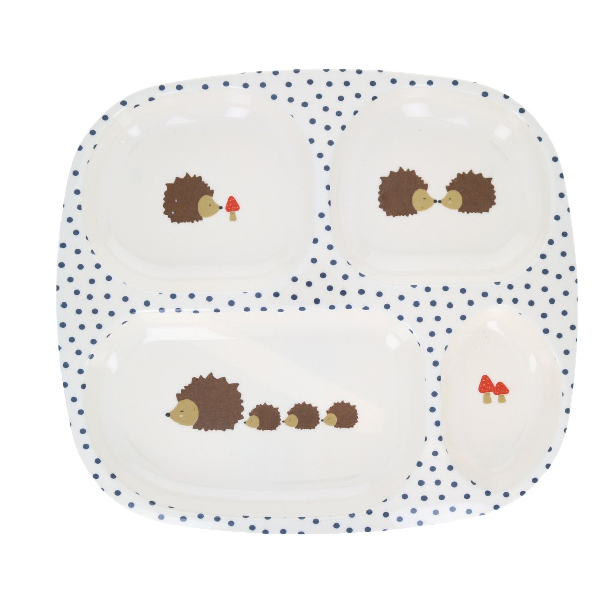 Assiette à compartiments Hérisson Pause goûter