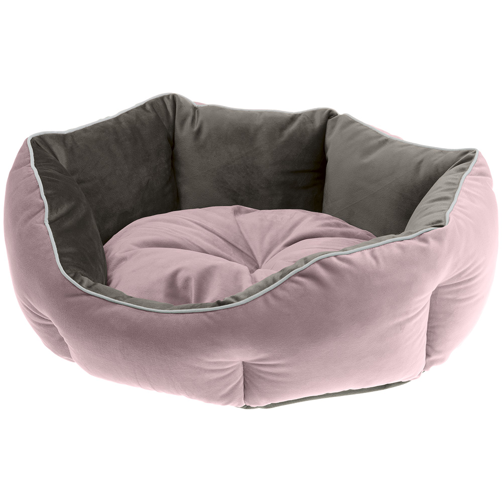 Ferplast divan pour chats et chiens queen 45 con coussin, couchage rembourré pour animaux, double-face, velours doux, lavable,