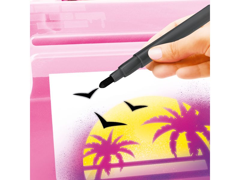 Canal Toys Bastelset Airbrush Art Activity Case Kunstset mit batteriebetriebener Airbrush-Pistole