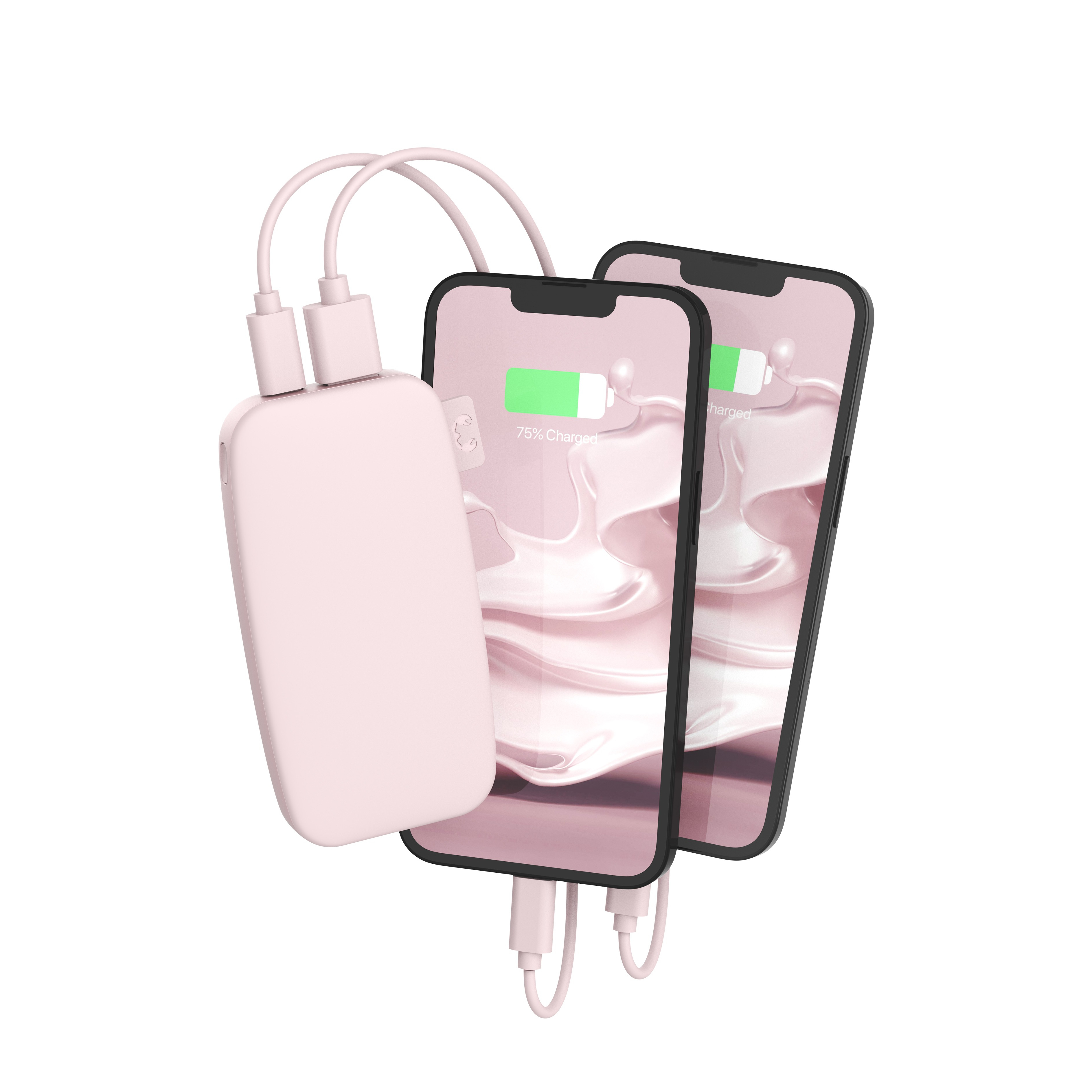 (6000mAh) USB C / USB A Powerbank Super Fast Charger Ladegerät (2PB6100SP) - Smokey Pink