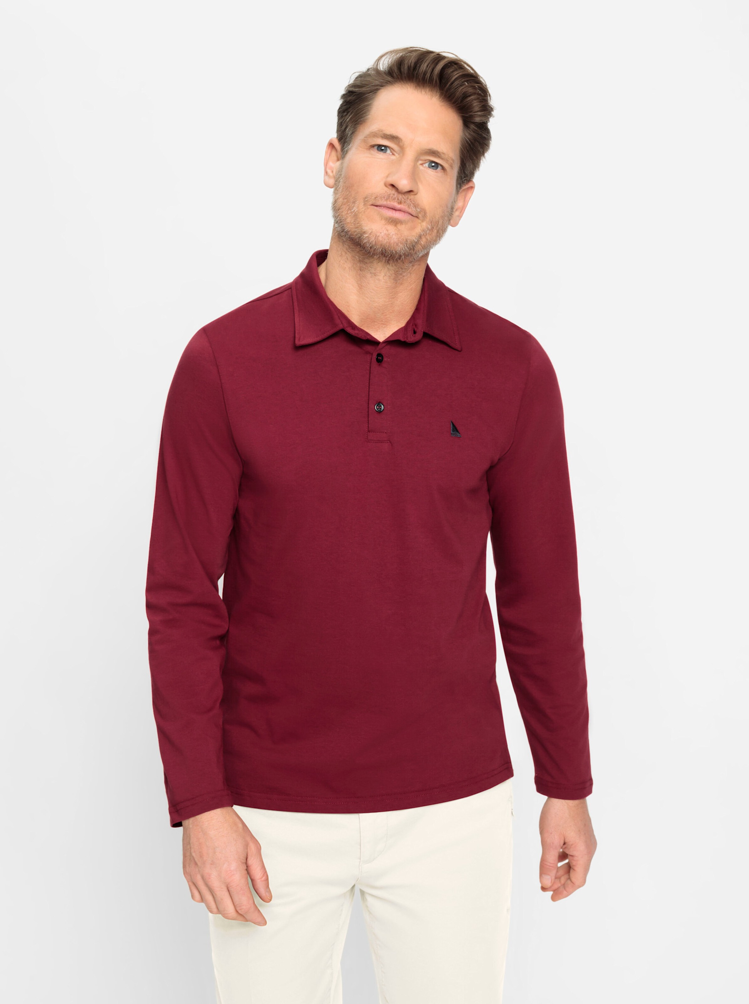 Catamaran Langarm-Shirt in dunkelrot