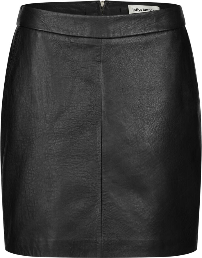 Lollys Laundry AquaLL Short Leather Skirt Black