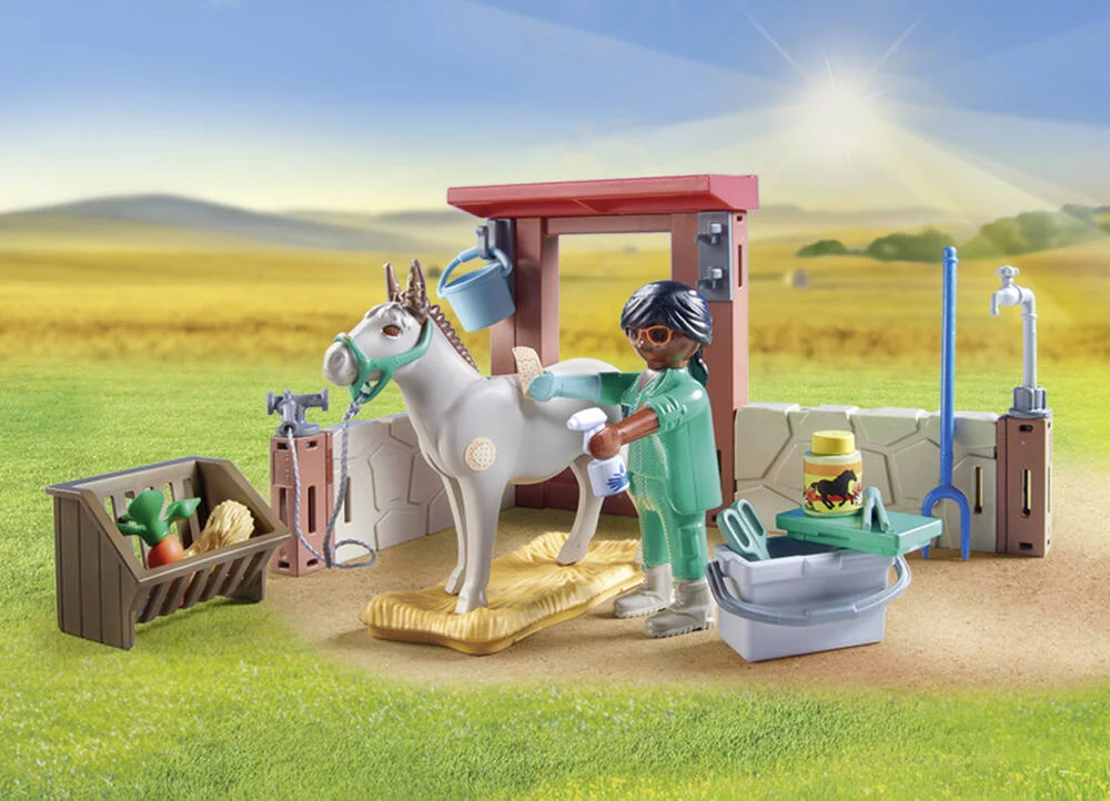 VETERINAIRE AVEC ANIMAUX DE LA FERME - 71471