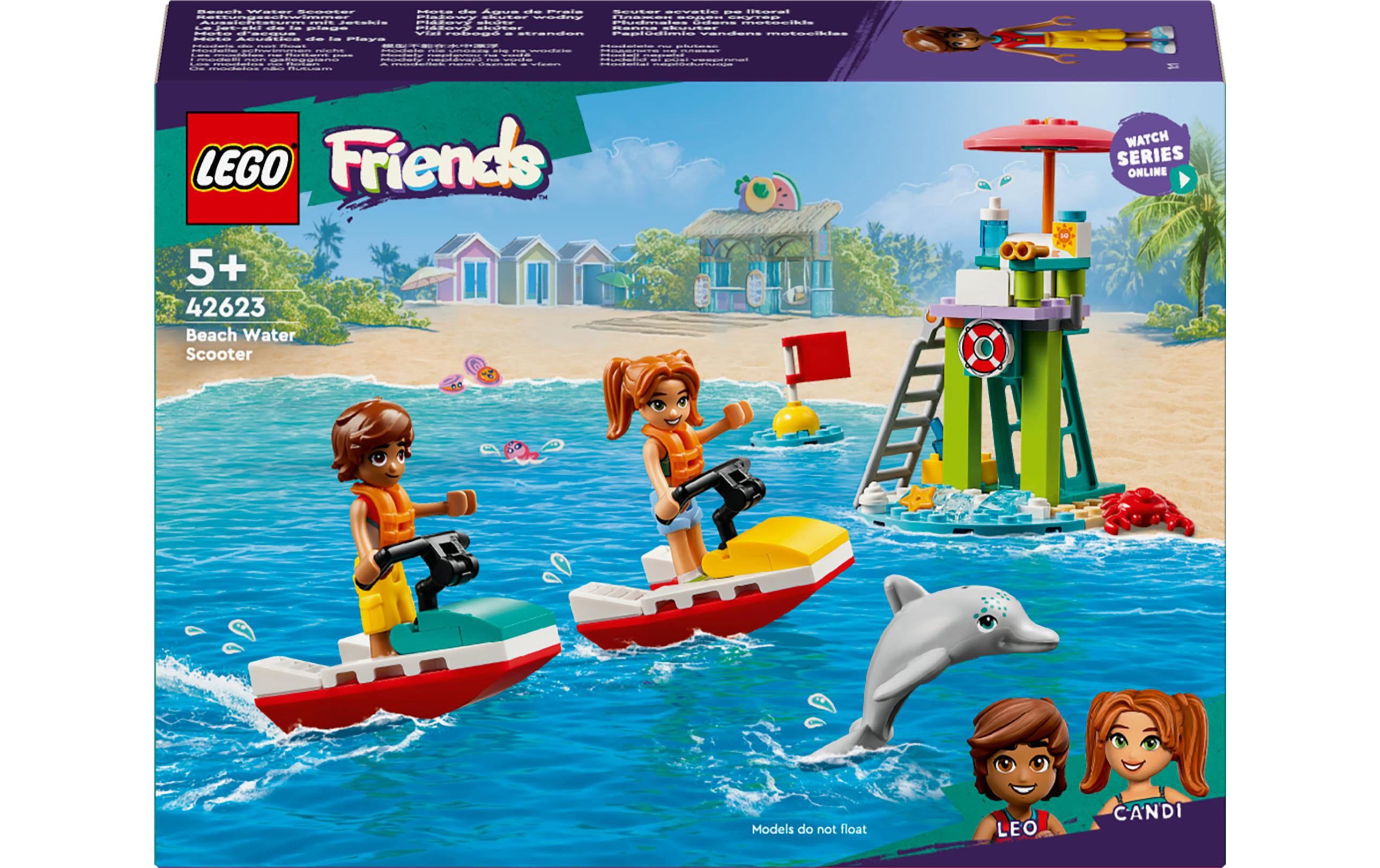 Friends Rettungsschwimmer Aussichtsturm mit Jetskis 42623Farbenfrohes Bau- und Spielset