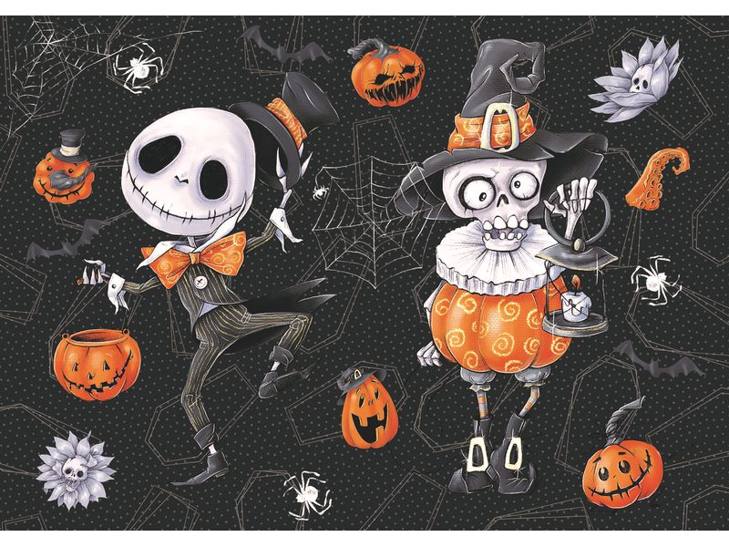 Braun   Company Einweggeschirr Happy Halloween Skelett 25 S Tischset aus Papier