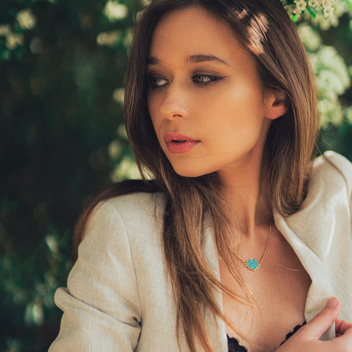 Collier Hexalia en pierres Turquoise
