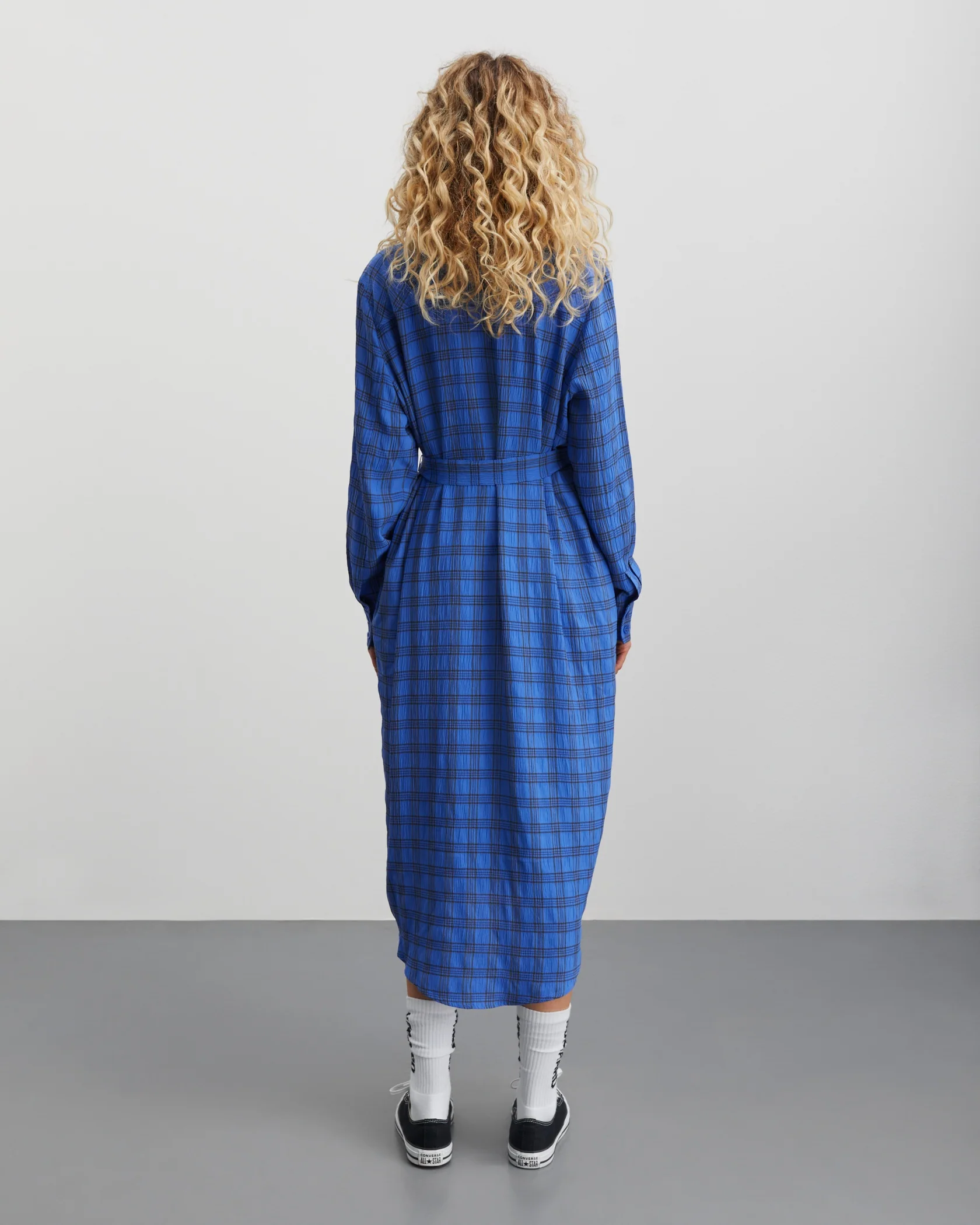 Mads Nørgaard  Check Pop Zina skjortekjole - Amparo Blue Check