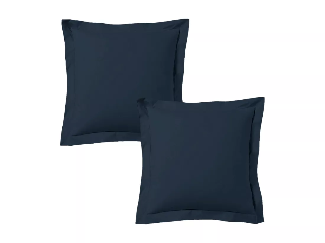 Lot de 2 taies d'oreiller 63x63 cm satin de coton
