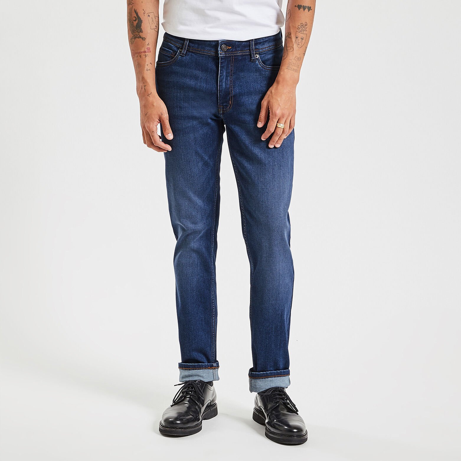 Jean slim urbanflex 4 longueurs Bleu