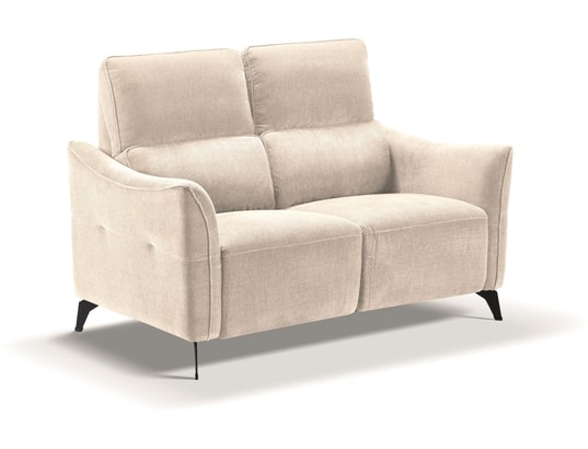 CONCEPT1 - Salon tissu Bergamo beige 3 places électrique + 2 places fixe