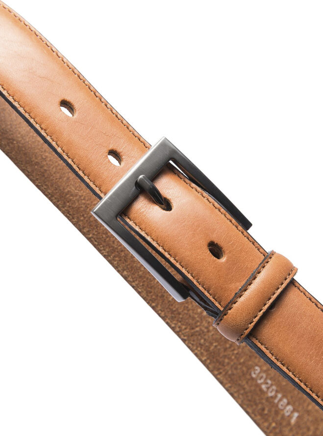 Matinique Frank Belt Formal Stitch Leather Brun
