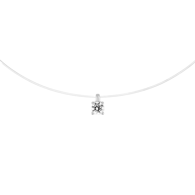 Collier Femme - Oxyde de zirconium - Or 18 Carats - Longueur : 42 cm