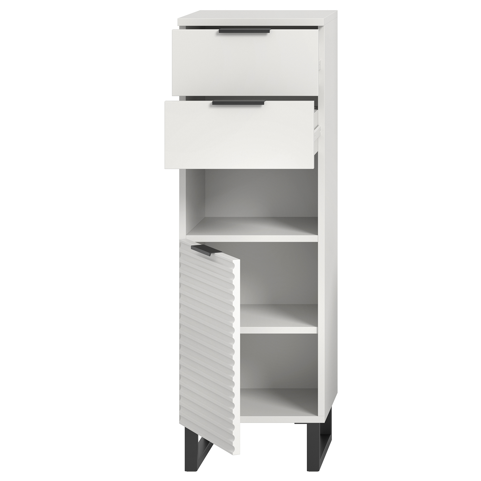 Standschrank RIFF - weiß - 110 cm hoch