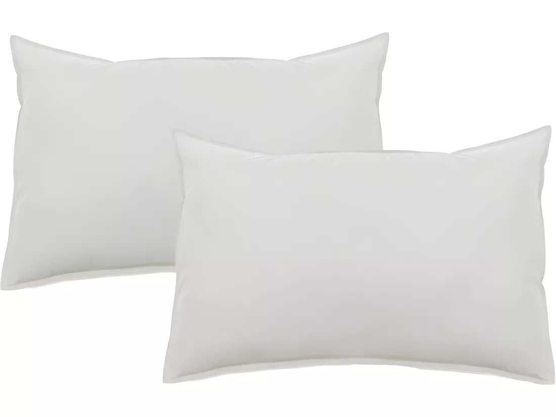 Lot De 2 Taies D’oreiller Pur Coton Teint Lavé 63 Fils/cm² Vent Du Sud - Nacre - 50 X 70 Cm
