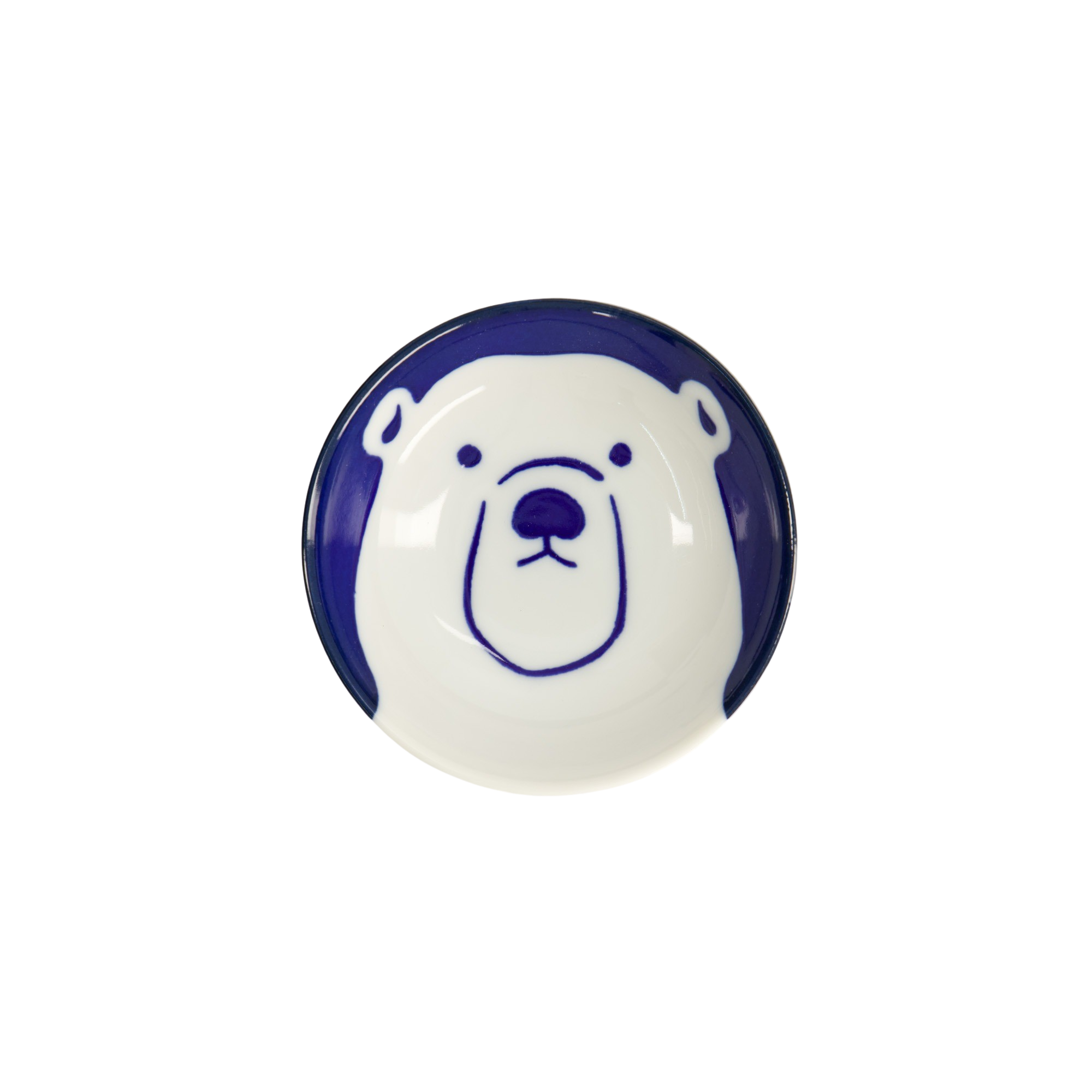 Tokyo Design Studio  Polar Bear Kawaii Sauce skål, blå/hvid - Ø9 cm.