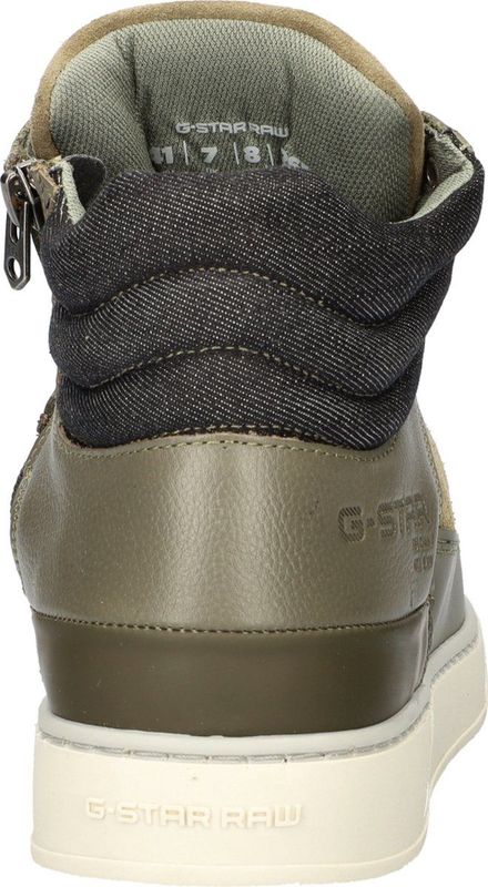 G-Star - Ravond - Sneaker - Donkergroen - Leer, Suède, Denim