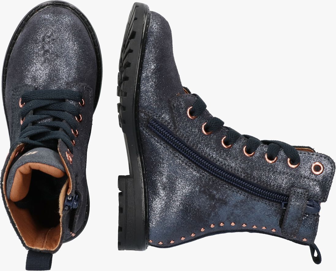 BUNNIESJR blauwe bunniesjr biker boots hannah happy