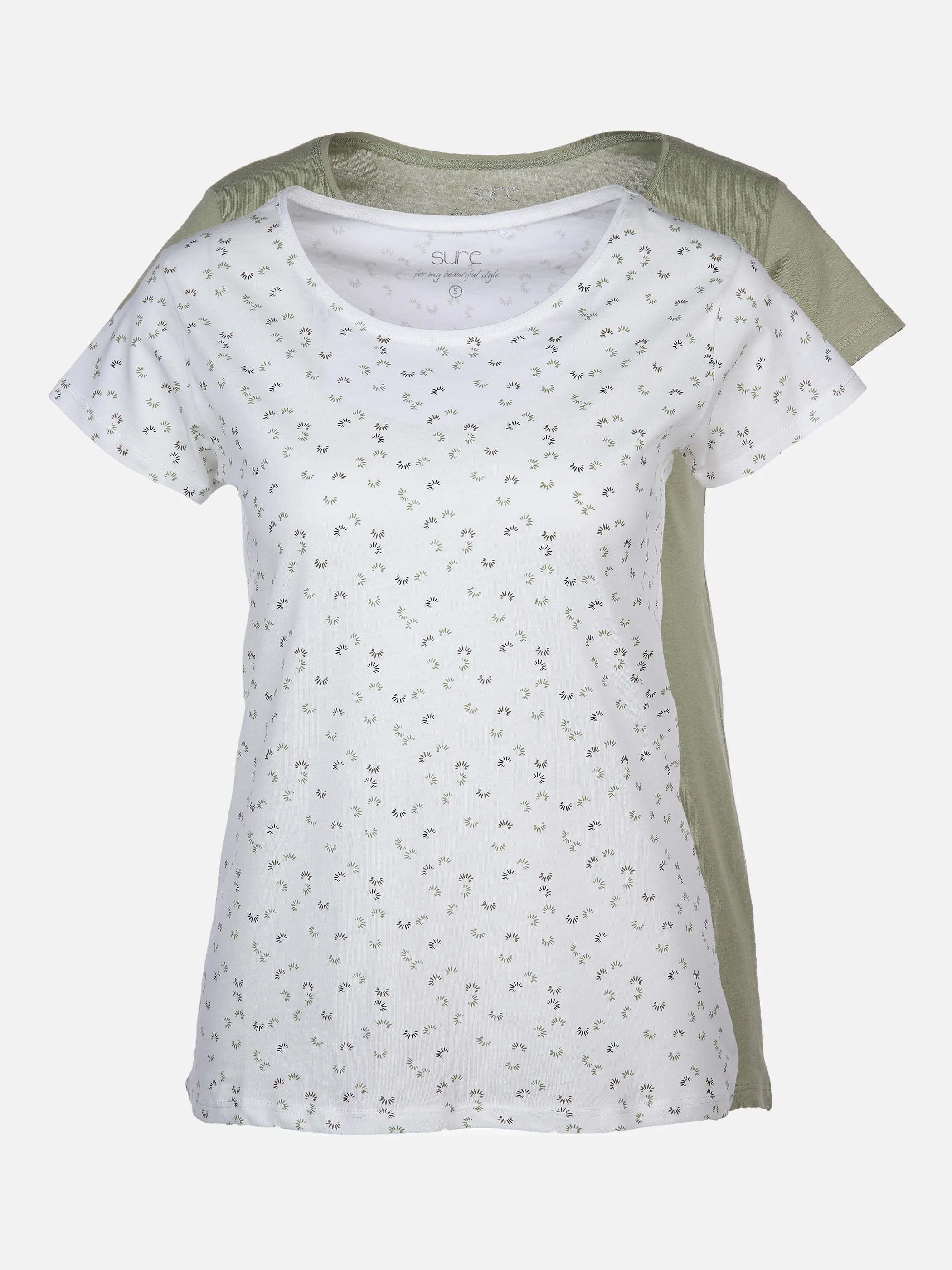 Damen T-Shirt im 2er Pack mit Minimalprint