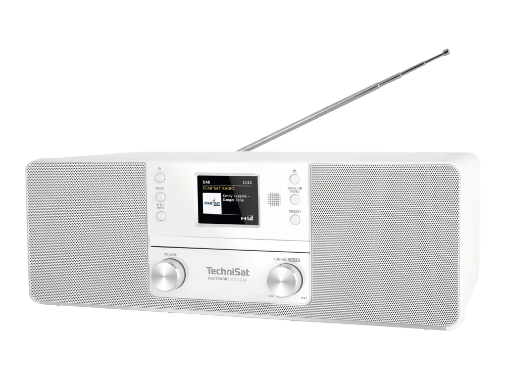 TechniSat DigitRadio 370 CD IR - Audiosystem - 2 x 5 Watt - hvid