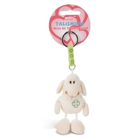 NICI Schlüsselanhänger Talisminis Jolly Mäh weiß, 7 cm