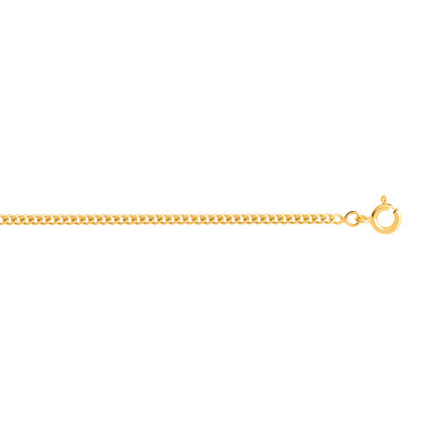 Chaîne or 750 jaune maille gourmette 45 cm