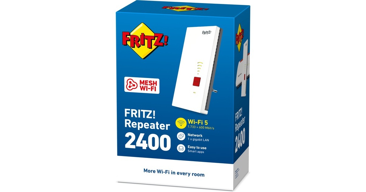 FRITZ!Repeater 2400 Edition International  (Wit/grijs)