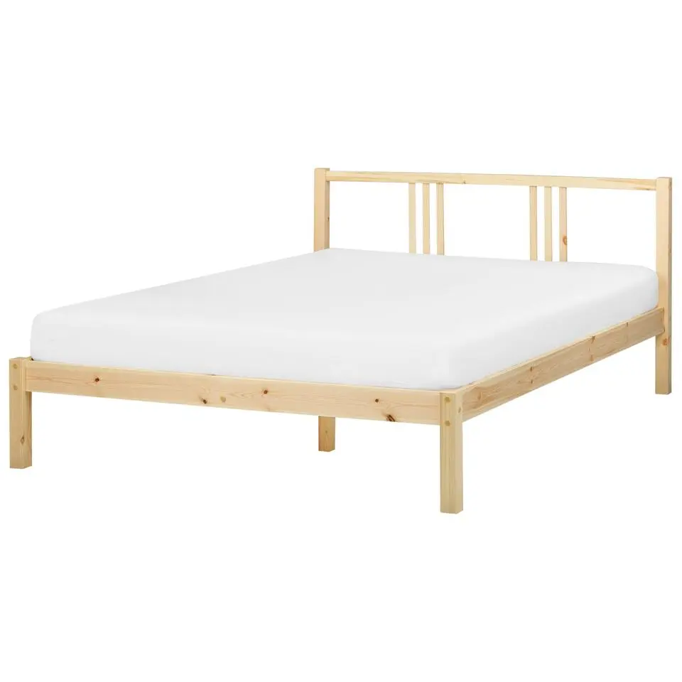 VANNES - Bed - Lichthout - 140 x 200 cm - Dennenhout