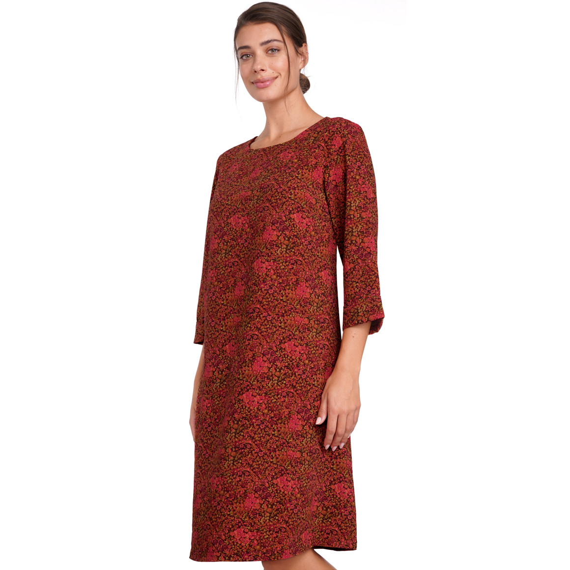 Gina Benotti Damen Kleid mit Blumen-Muster lila / pink / bunt