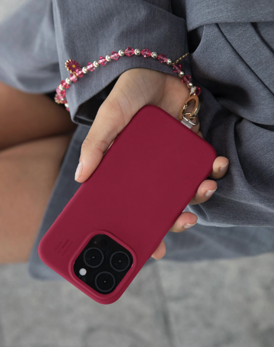 iPhone 17 Pro MagSafe Silikon Hülle Case Recycled (IDSICMS-I2561P-521) - Cranberry