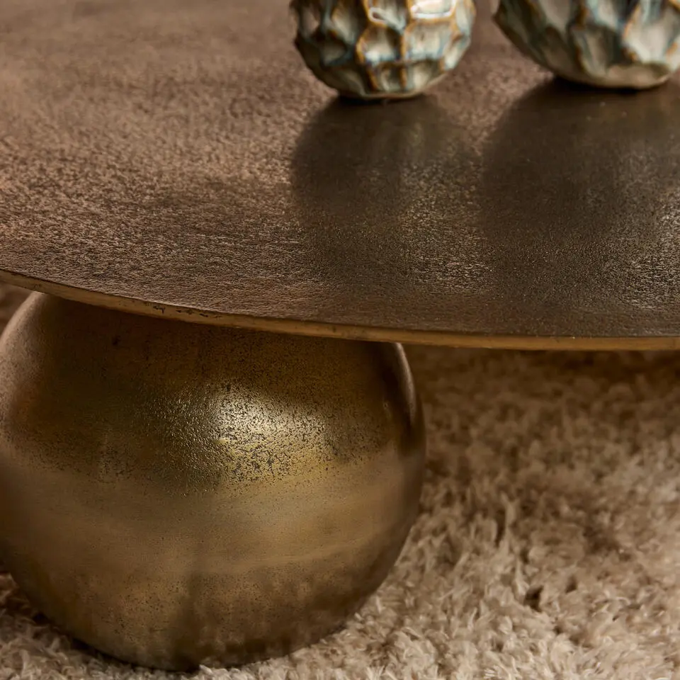 Salontafel Goud - 90x90x23cm - Ziva