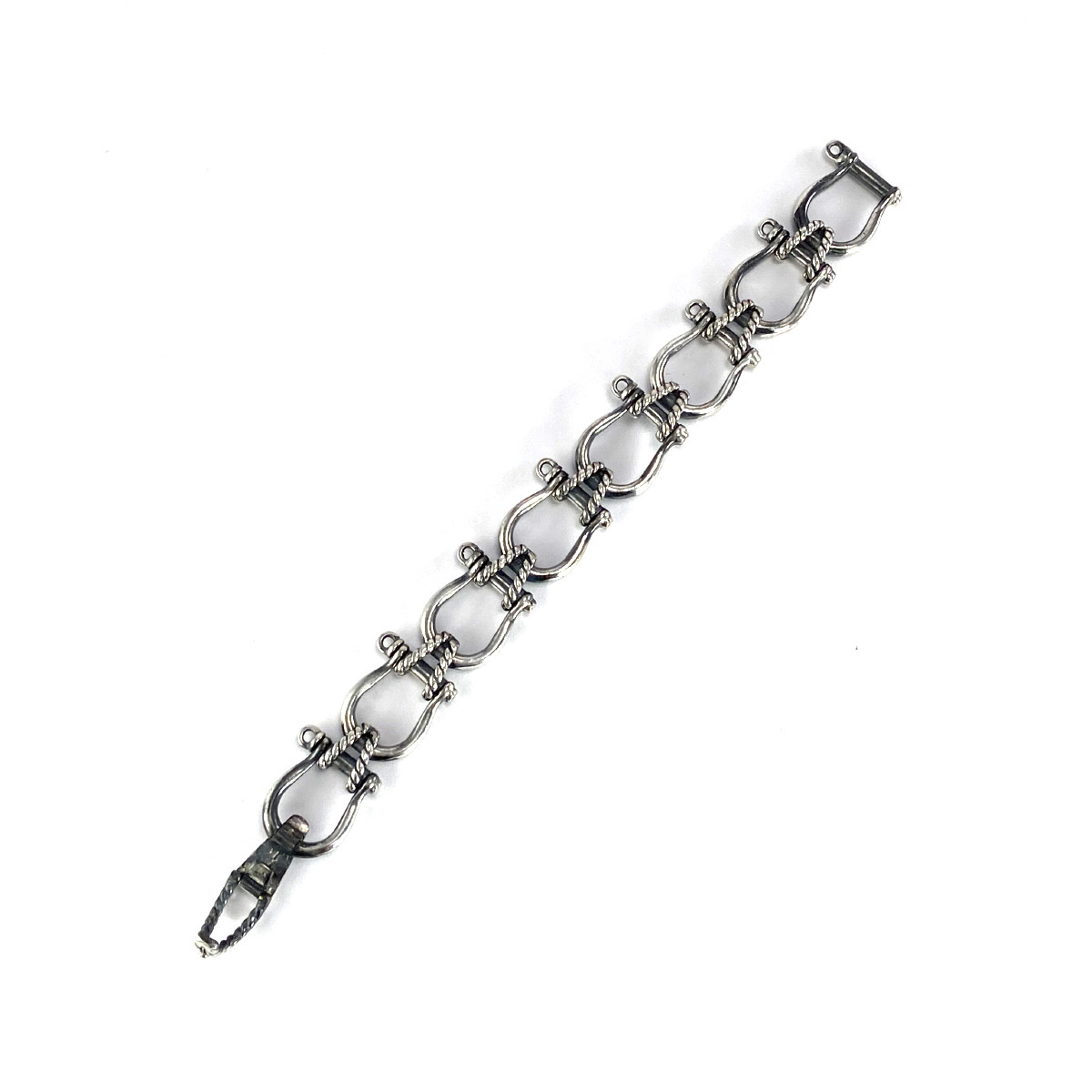 Bracelet d'occasion argent 925 maille fantaisie 19 cm