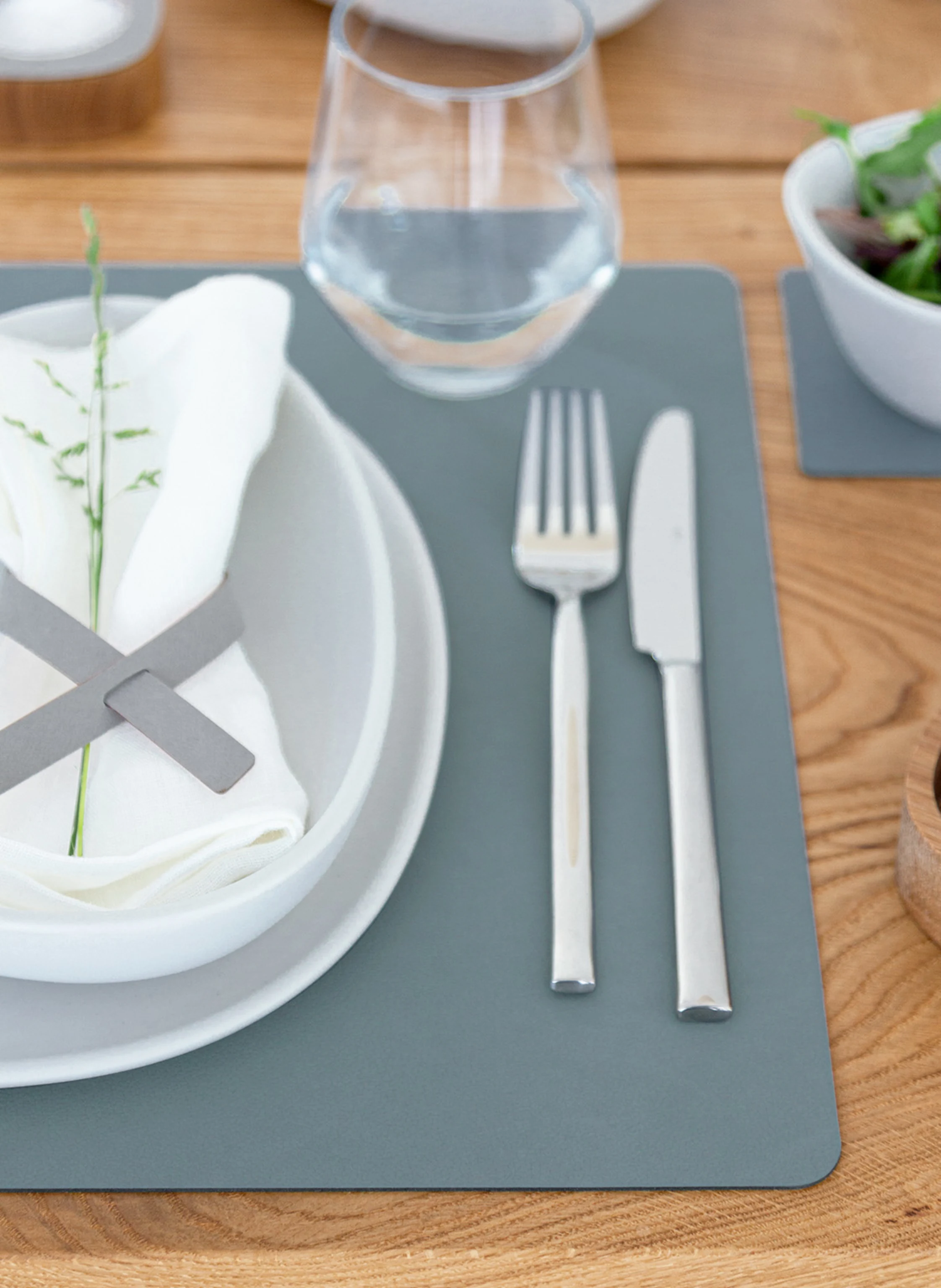 LINDDNA Tischset SQUARE L aus Leder