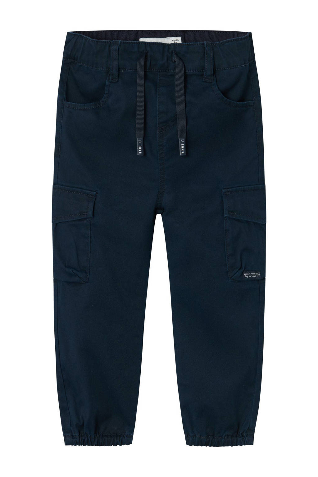 NAME IT regular fit cargo broek donkerblauw