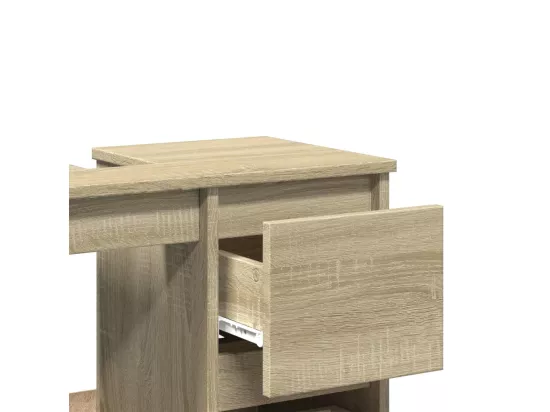 Armoire salle de bain chêne sonoma 65x33x60 cm