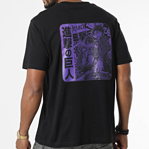 Tee Shirt Oversize Trio Noir Violet