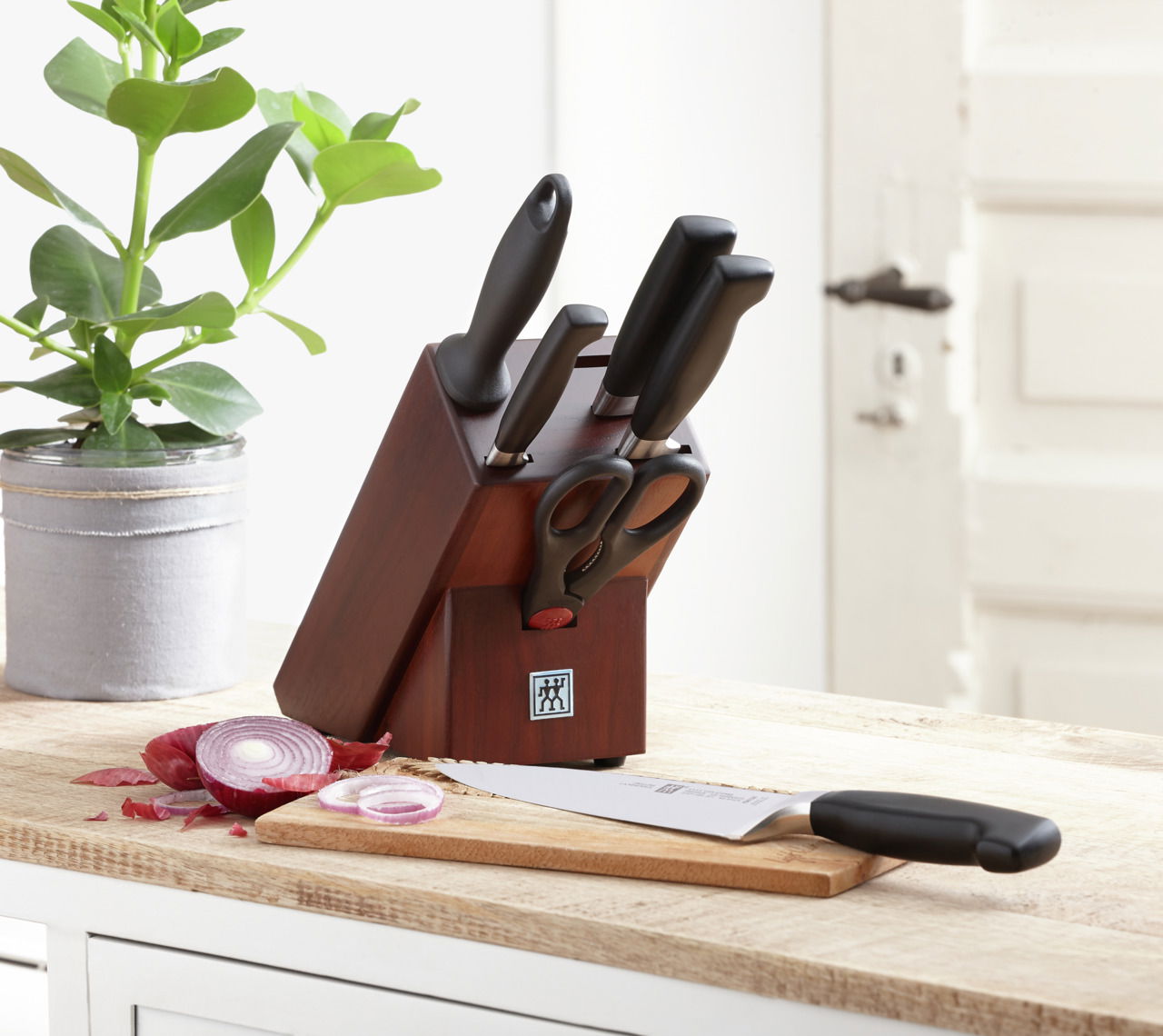 ZWILLING Messerblock VierSterne Walnuss