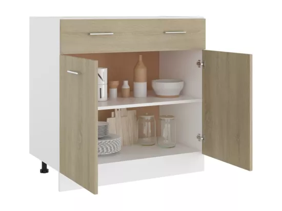 Armoire de plancher à tiroir Chêne sonoma Bois d’ingénierie