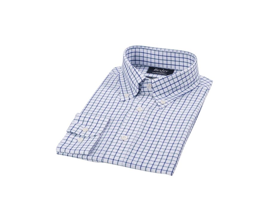 Chemise flanelle carreaux bleus et verts - LINDSAY