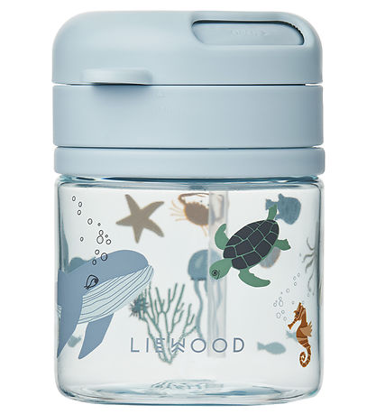 Liewood Becher m. Strohhalme - Pavia - 280ml - Sea Kreatur/Sandy