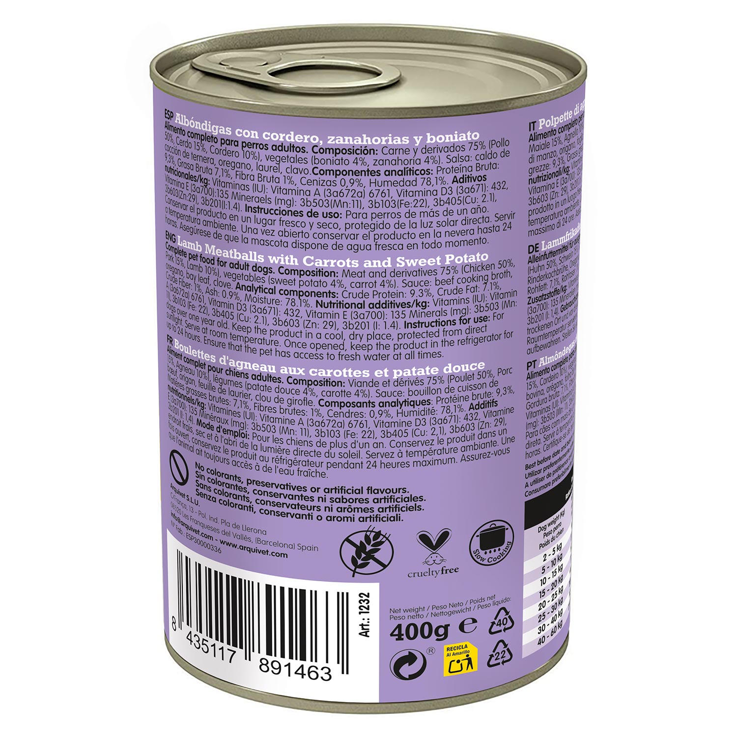 Almôndegas frescas de cordeiro - Almôndegas com cordeiro, cenoura e batata-doce - 400g