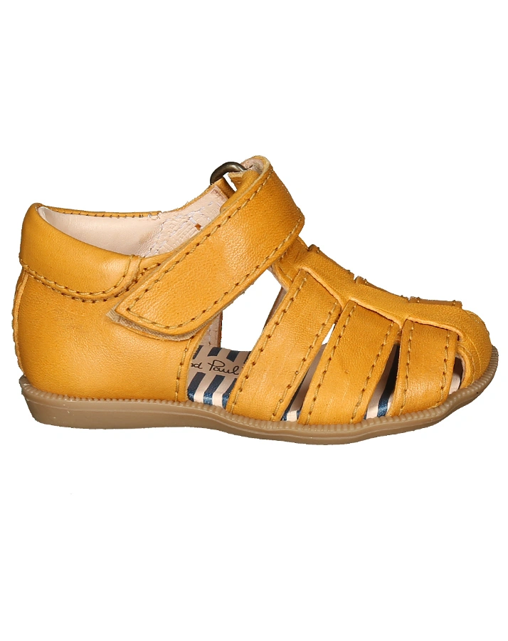 Lauflern-Sandalen PAULI mit Klett in ocker