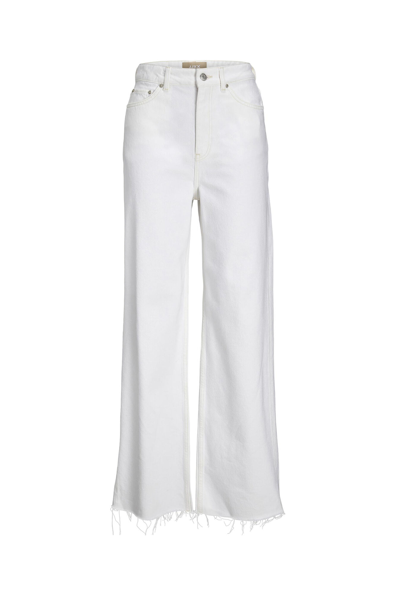 calça jeans branca de perna larga