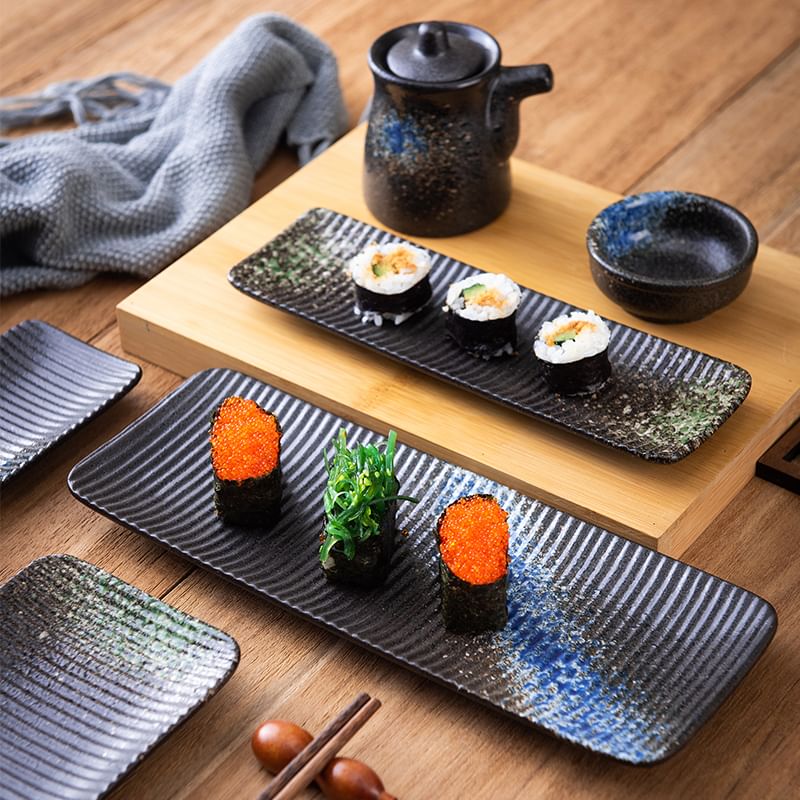 Choyce - Rechthoekig keramisch sushibord met textuur (verschillende ontwerpen)