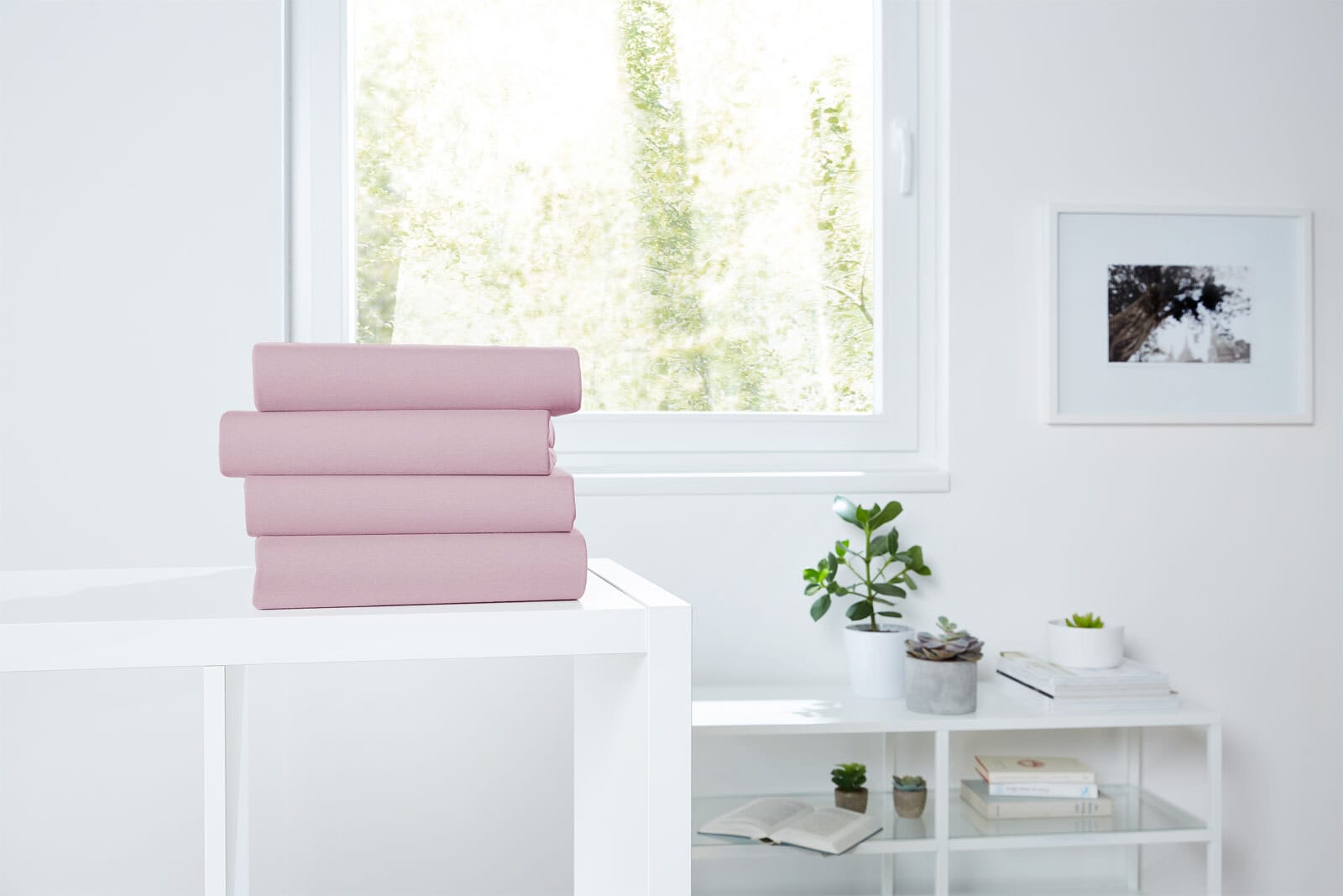 Vario Jersey-Spannbetttuch 90-100 x 200 cm mauve