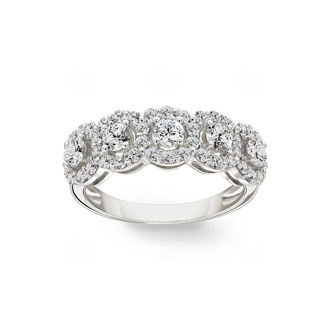 1.00 Karat Diamantring 750/18 K Weissgold