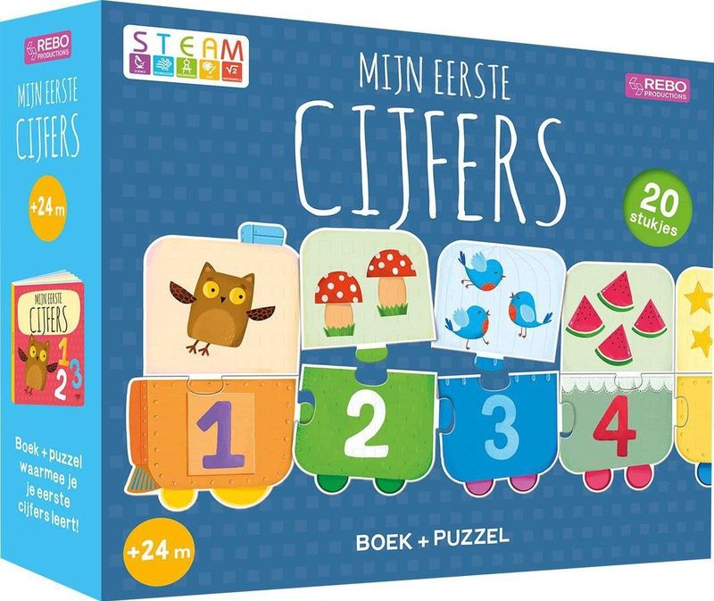 Puzzeltrein - Puzzels - Multicolor - Hout - Educatief Speelgoed