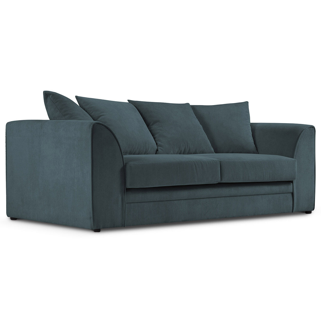 Mazzini Sofas Canapé Quince 3 Places bleu - 182x92x80 cm