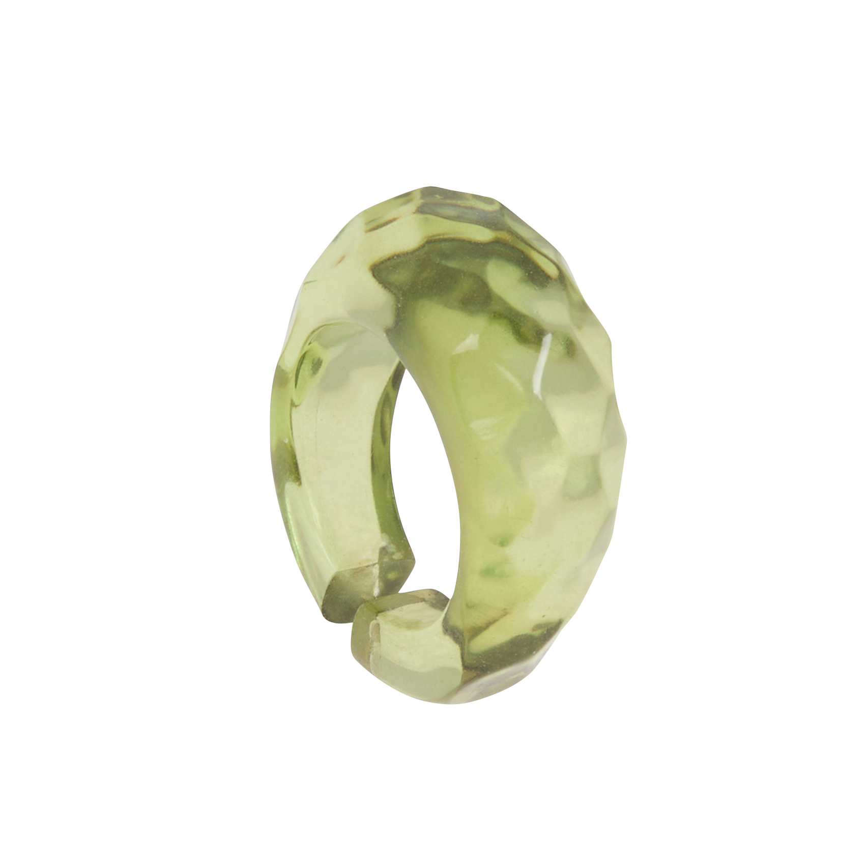ABBIE - Bague ronde facettée | Vert