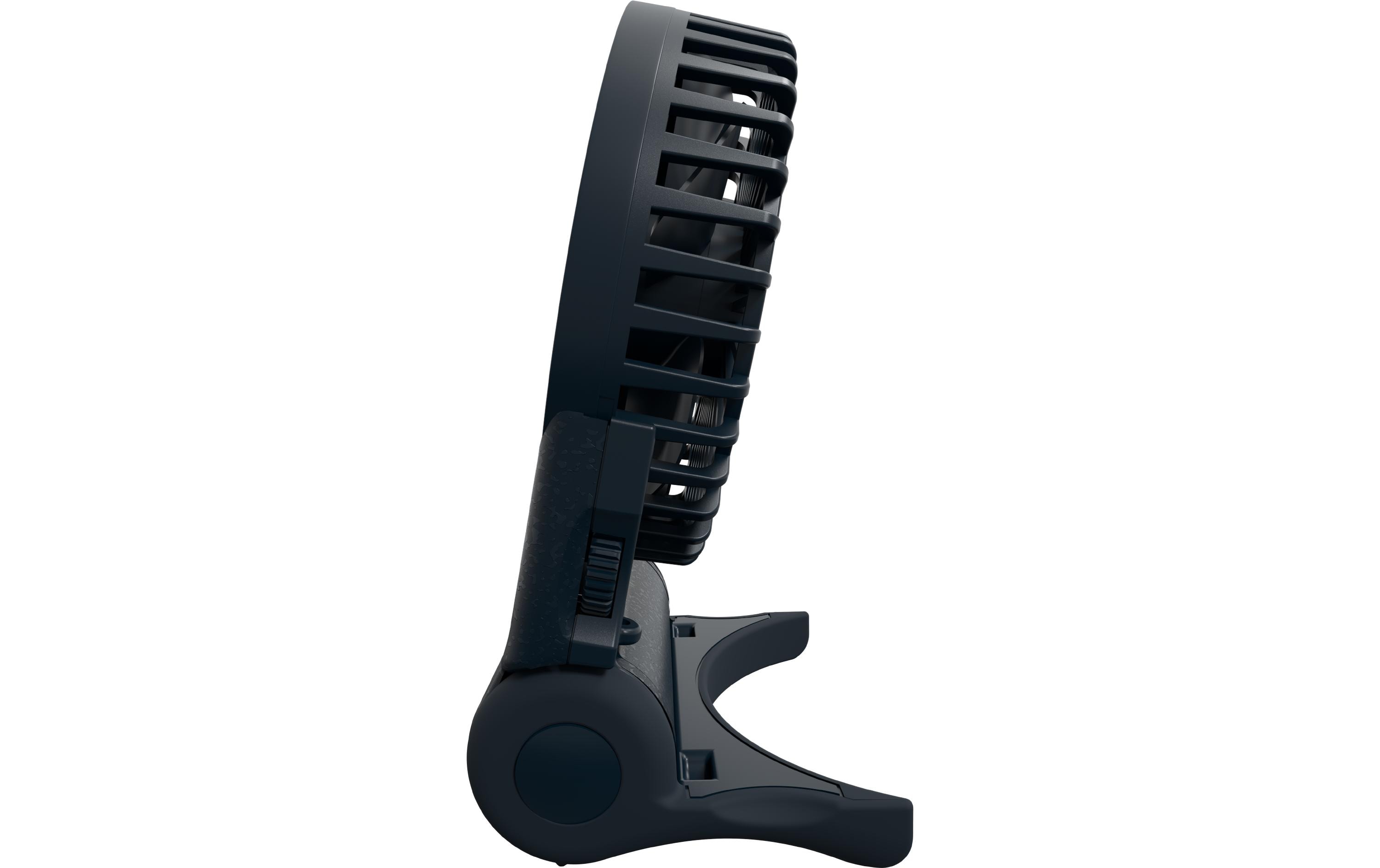 USB-Ventilator Summair2Go DunkelblauWiederaufladbarer Taschenventilator mit Standfuss