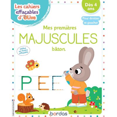 Cahier Effaçable Olive : Majuscules